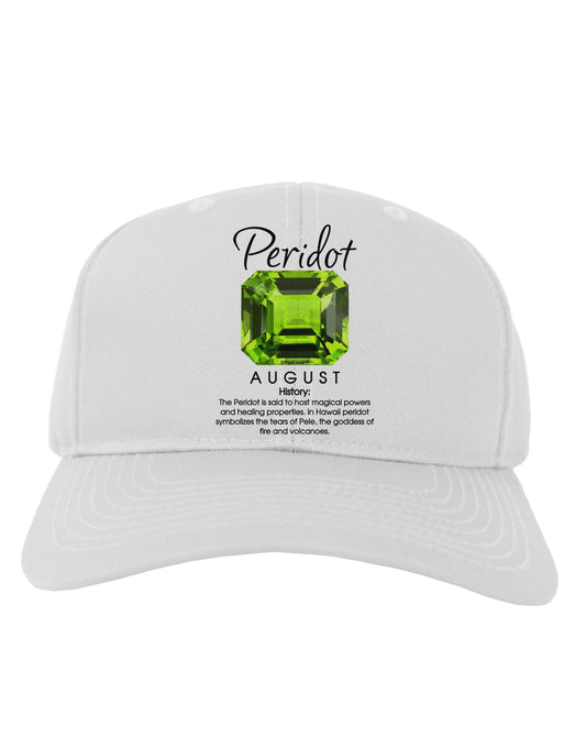 Birthstone Peridot Adult Baseball Cap Hat-Baseball Cap-TooLoud-White-One Size-Davson Sales
