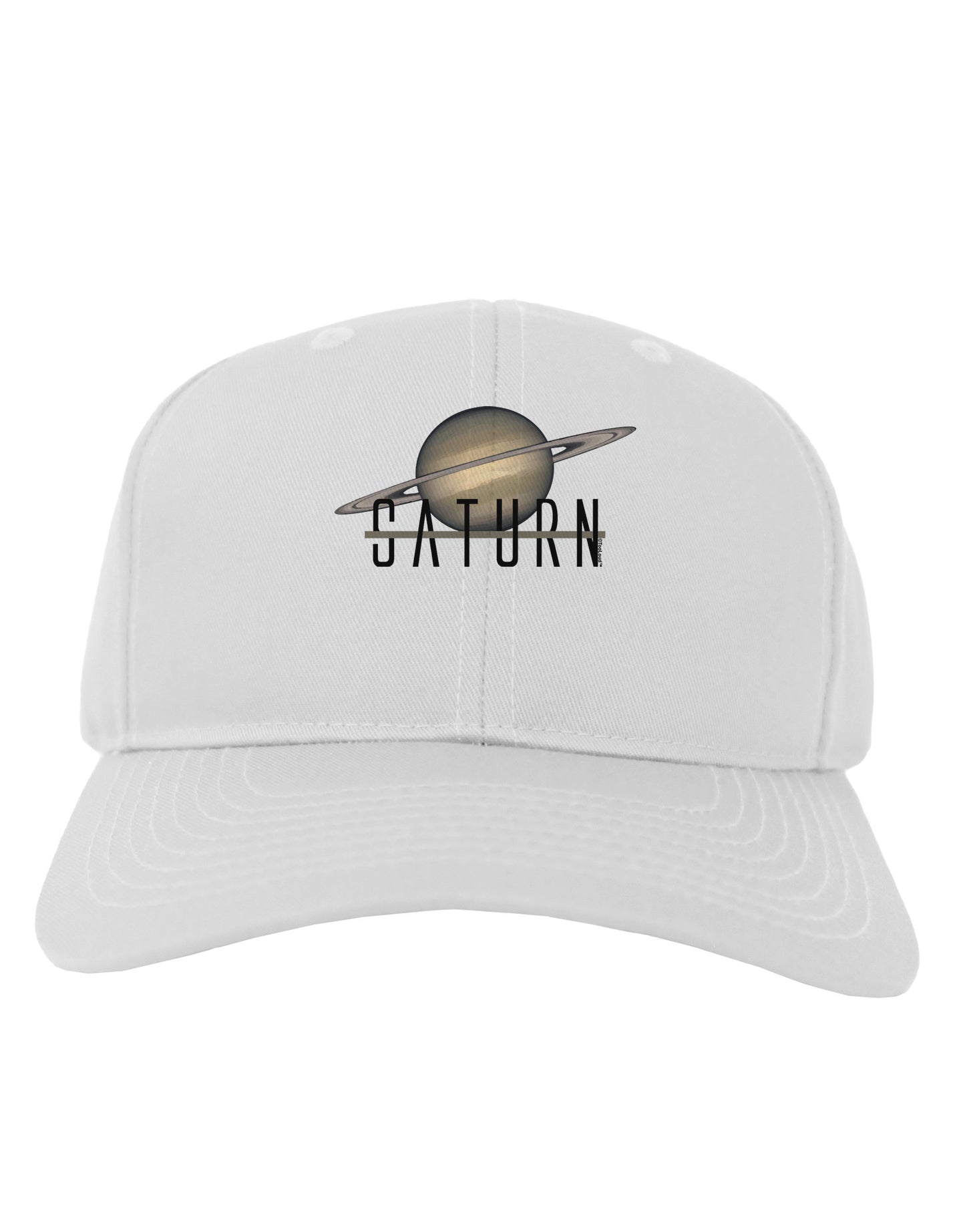 Planet Saturn Text Adult Baseball Cap Hat-Baseball Cap-TooLoud-White-One Size-Davson Sales
