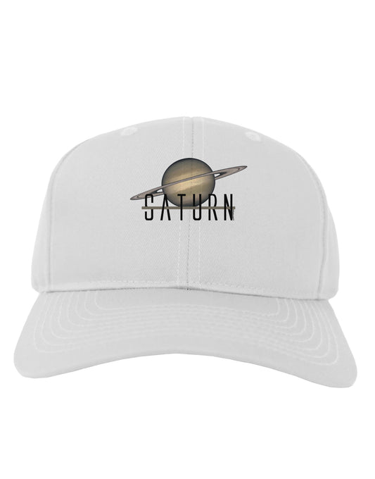Planet Saturn Text Adult Baseball Cap Hat-Baseball Cap-TooLoud-White-One Size-Davson Sales