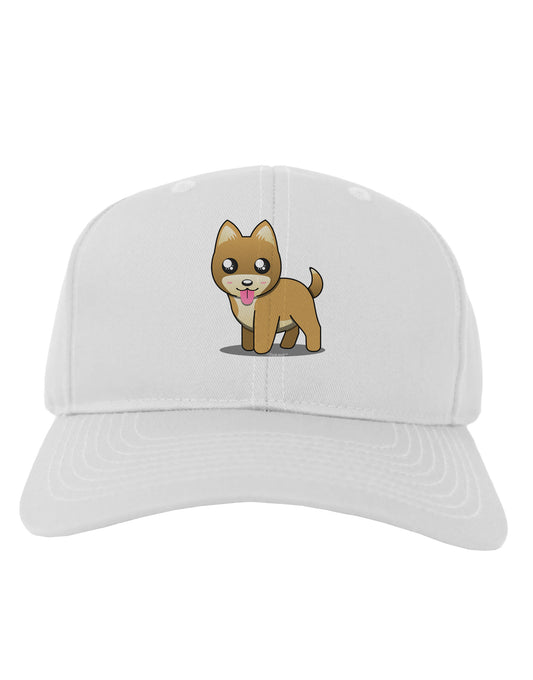 Kawaii Standing Puppy Adult Baseball Cap Hat-Baseball Cap-TooLoud-White-One Size-Davson Sales