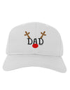 Matching Family Christmas Design - Reindeer - Dad Adult Baseball Cap Hat by TooLoud-Baseball Cap-TooLoud-White-One Size-Davson Sales