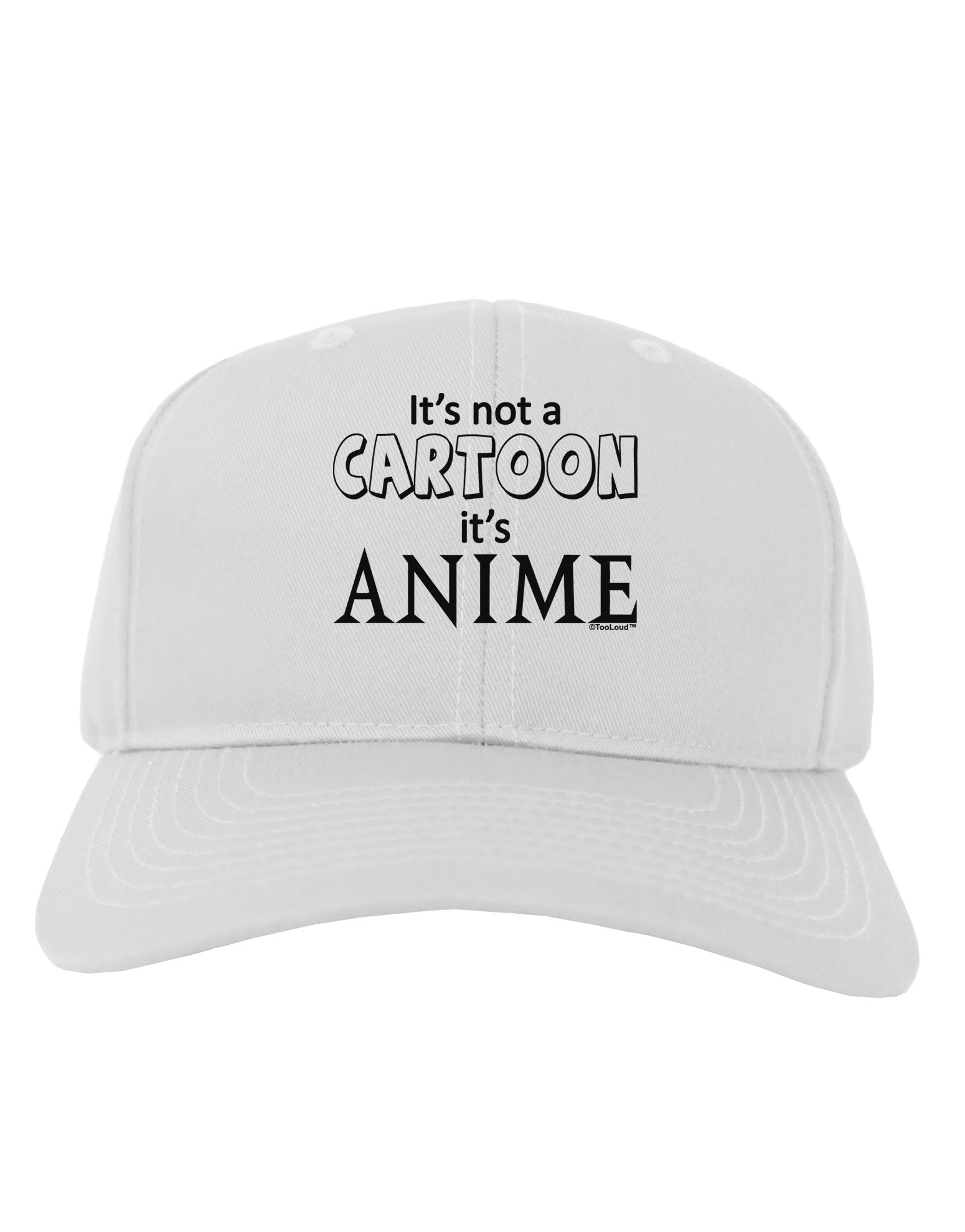 Not A Cartoon Text Adult Baseball Cap Hat-Baseball Cap-TooLoud-White-One Size-Davson Sales