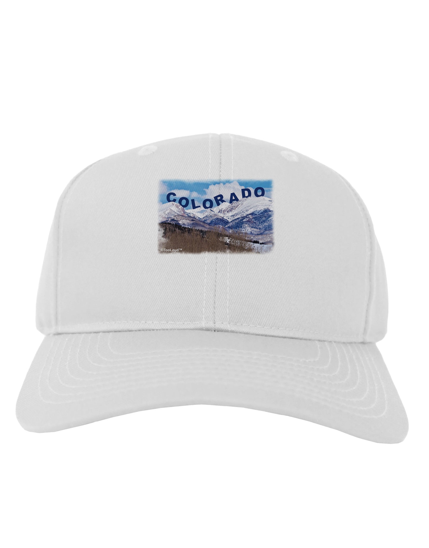 Pikes Peak Text Adult Baseball Cap Hat-Baseball Cap-TooLoud-White-One Size-Davson Sales