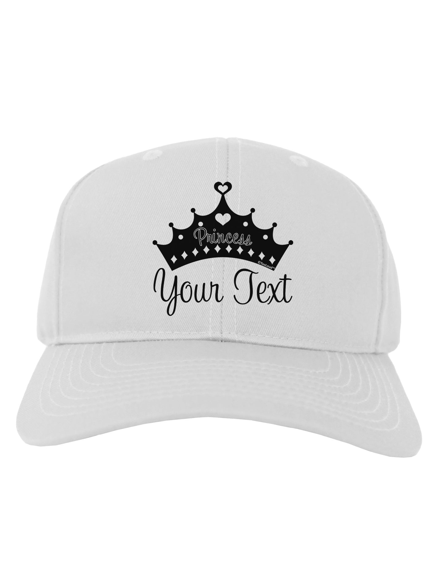 Personalized Princess -Name- Design Adult Baseball Cap Hat-Baseball Cap-TooLoud-White-One Size-Davson Sales