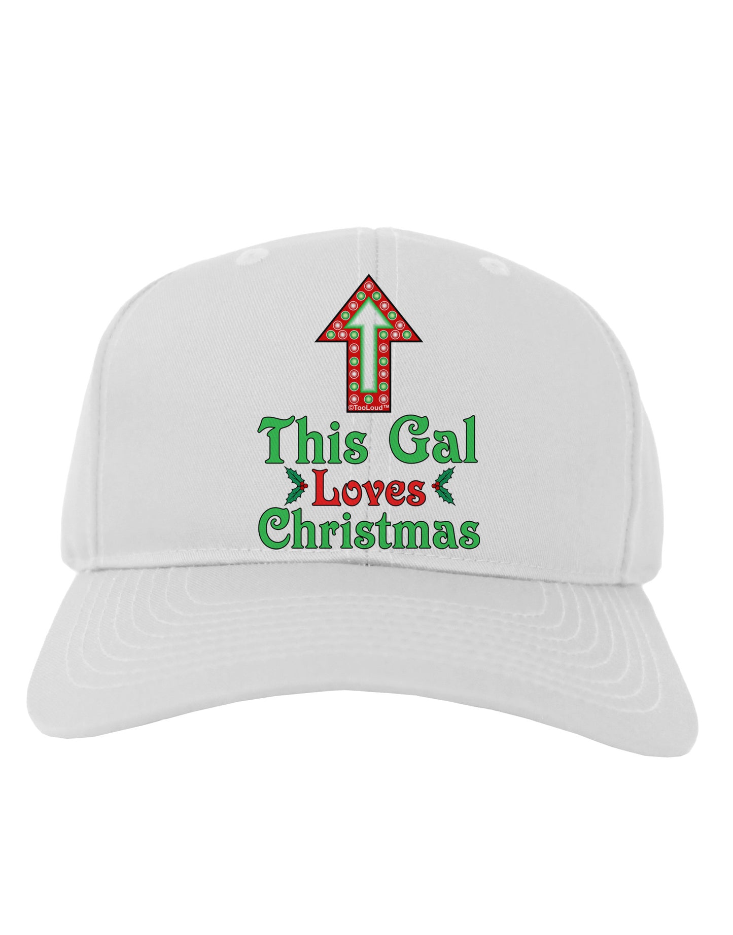 This Gal Loves Christmas Cute Adult Baseball Cap Hat-Baseball Cap-TooLoud-White-One Size-Davson Sales