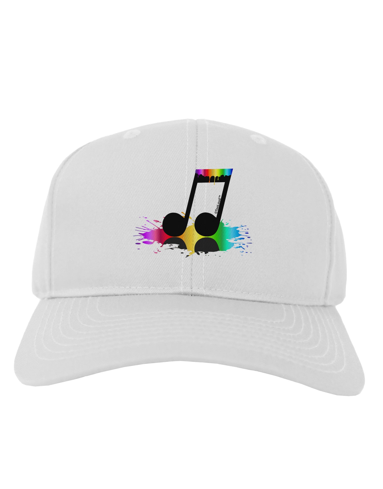Paint Music Note Adult Baseball Cap Hat-Baseball Cap-TooLoud-White-One Size-Davson Sales