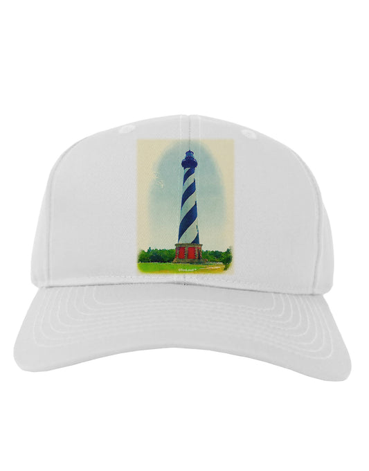 Watercolor Lighthouse 1 Adult Baseball Cap Hat-Baseball Cap-TooLoud-White-One Size-Davson Sales