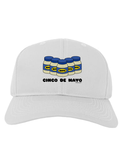 Cinco de Mayo - 5 Mayo Jars Adult Baseball Cap Hat by TooLoud-Baseball Cap-TooLoud-White-One Size-Davson Sales