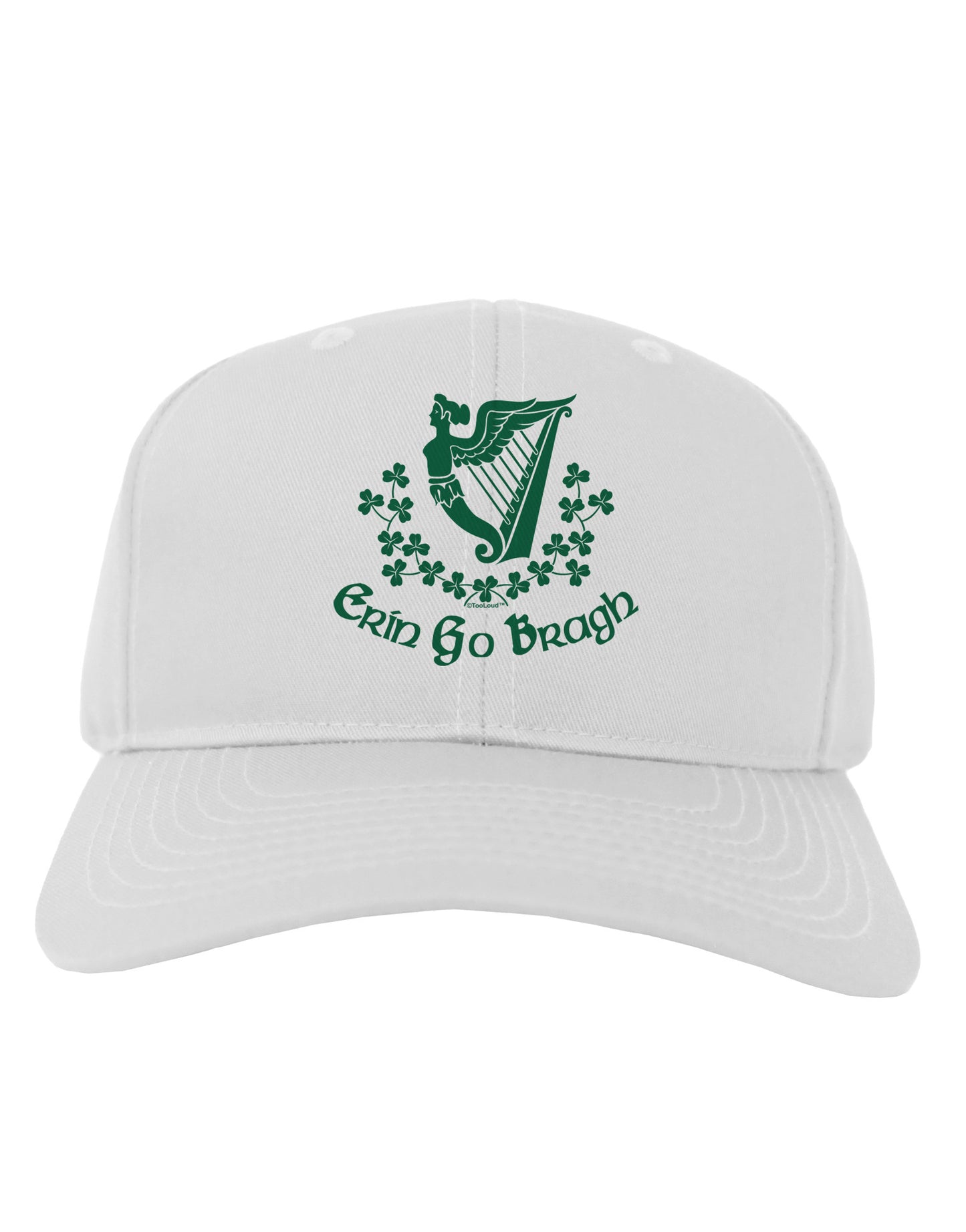 Erin Go Bragh Ireland Forever Adult Baseball Cap Hat-Baseball Cap-TooLoud-White-One Size-Davson Sales