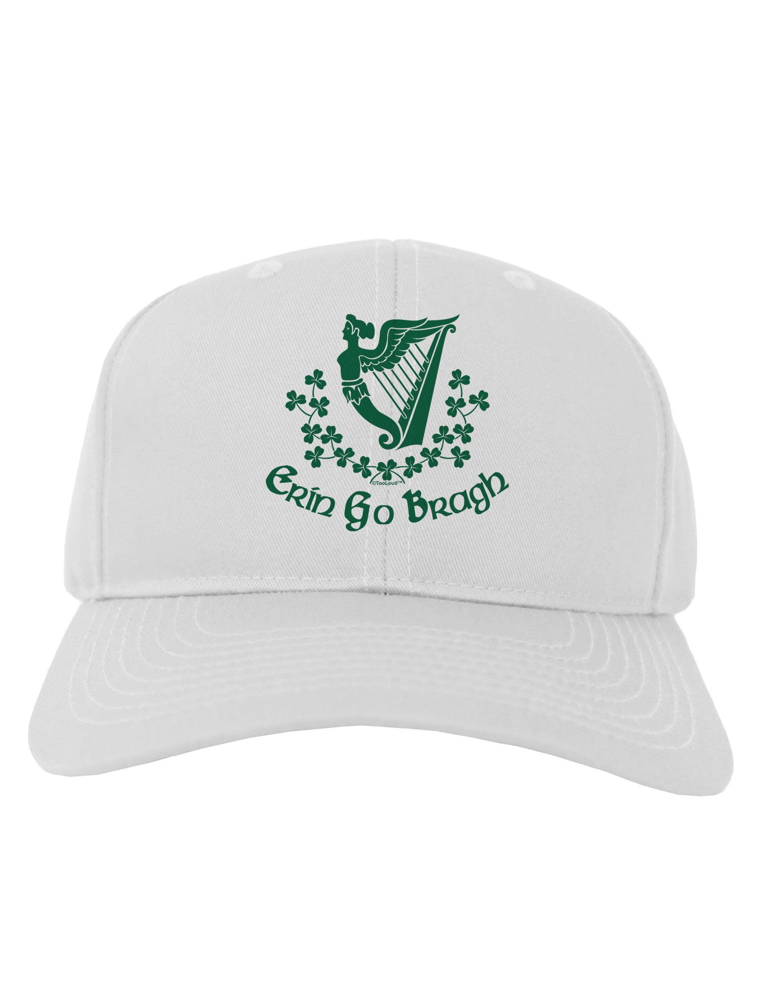Erin Go Bragh Ireland Forever Adult Baseball Cap Hat-Baseball Cap-TooLoud-White-One Size-Davson Sales