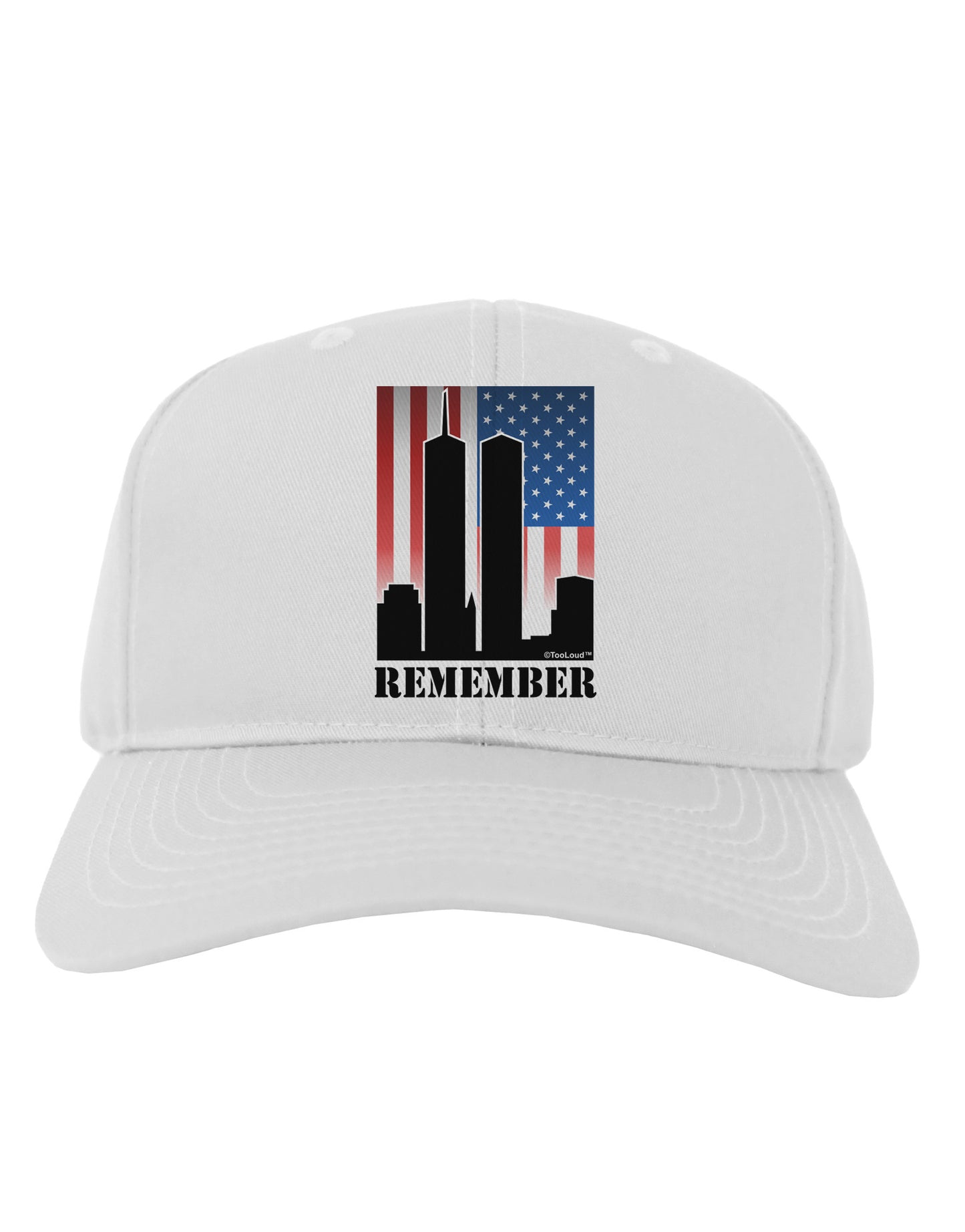 TooLoud Twin Towers Remember Adult Baseball Cap Hat-Baseball Cap-TooLoud-White-One Size-Davson Sales