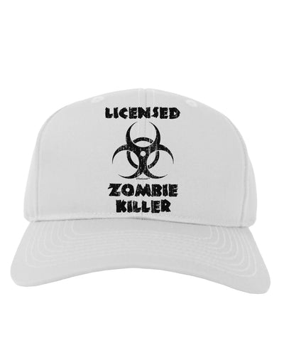 Licensed Zombie Killer - Biohazard Adult Baseball Cap Hat by TooLoud-Baseball Cap-TooLoud-White-One Size-Davson Sales