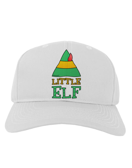 Matching Christmas Design - Elf Family - Little Elf Adult Baseball Cap Hat by TooLoud-Baseball Cap-TooLoud-White-One Size-Davson Sales