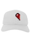 Couples Pixel Heart Design - Left Adult Baseball Cap Hat by TooLoud-Baseball Cap-TooLoud-White-One Size-Davson Sales