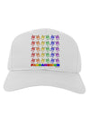 Pandamonium Rainbow Pandas Adult Baseball Cap Hat by TooLoud-Baseball Cap-TooLoud-White-One Size-Davson Sales