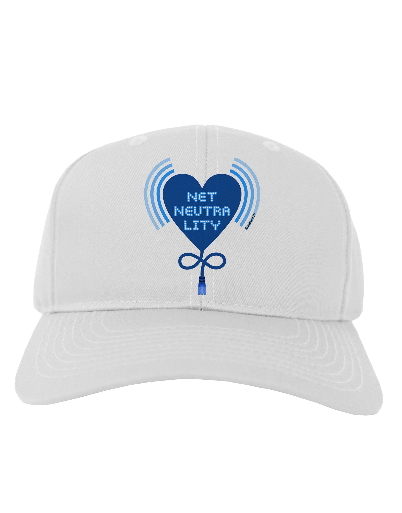 Heart Net Neutrality Adult Baseball Cap Hat-Baseball Cap-TooLoud-White-One Size-Davson Sales