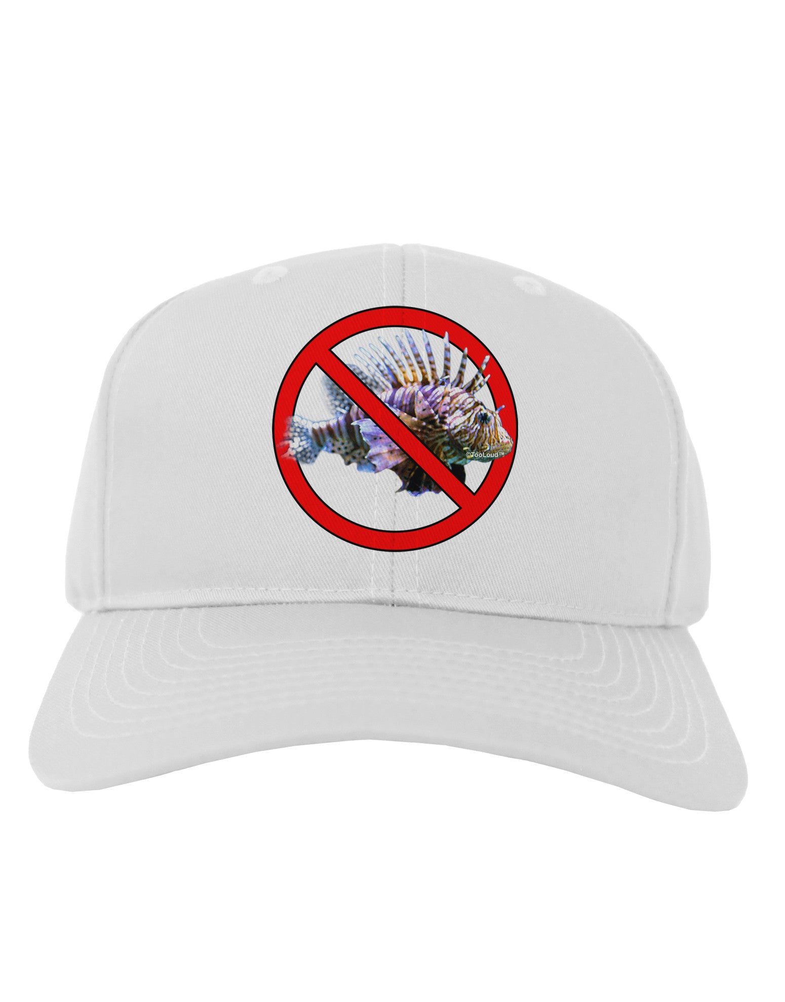 No Lionfish Adult Baseball Cap Hat-Baseball Cap-TooLoud-White-One Size-Davson Sales