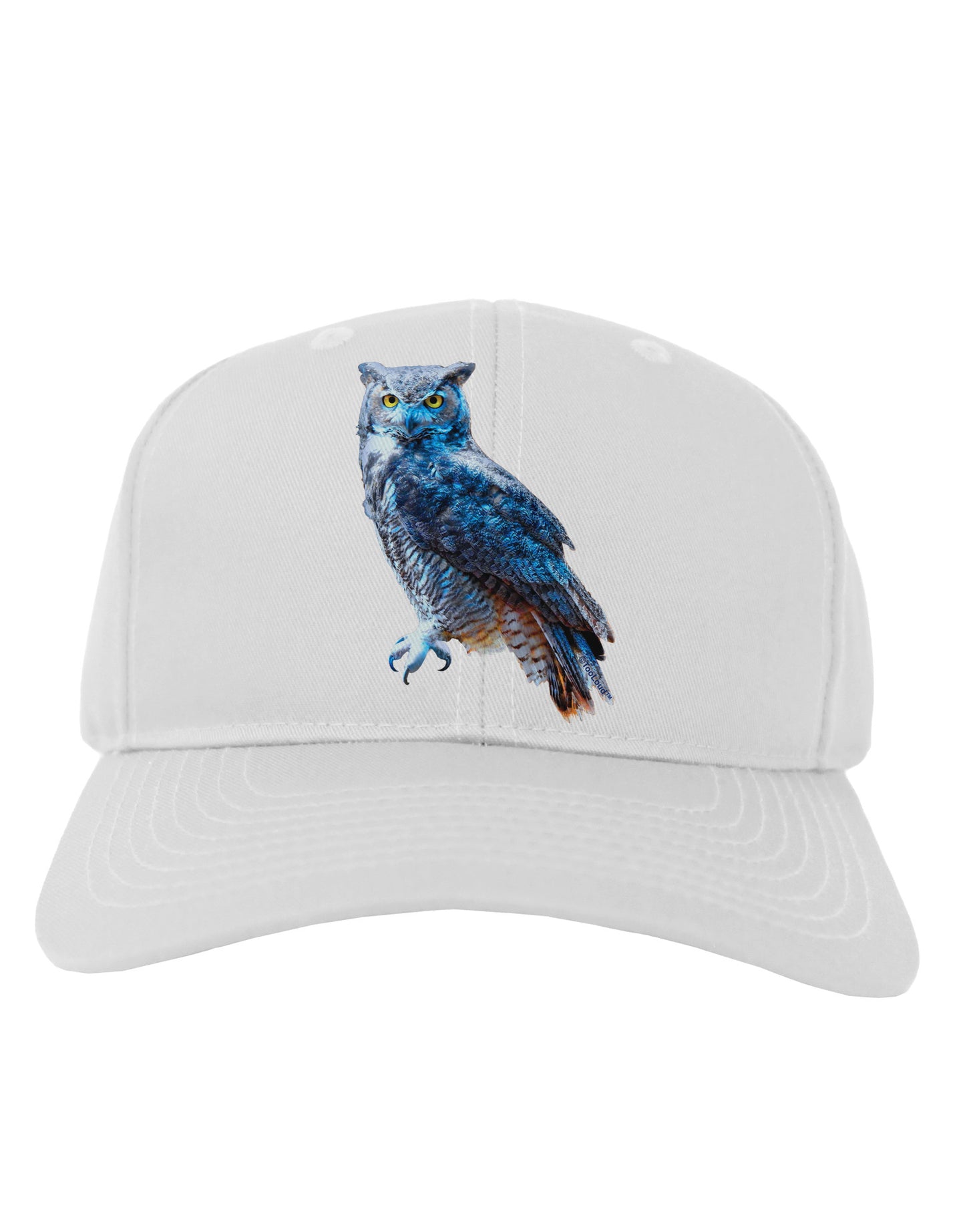 Colorful Great Horned Owl Adult Baseball Cap Hat-Baseball Cap-TooLoud-White-One Size-Davson Sales