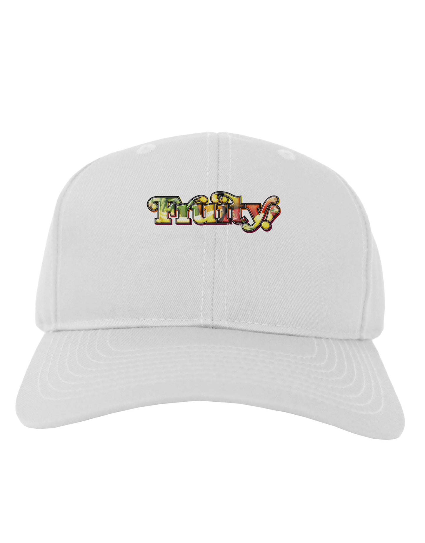 Fruity Text Adult Baseball Cap Hat-Baseball Cap-TooLoud-White-One Size-Davson Sales