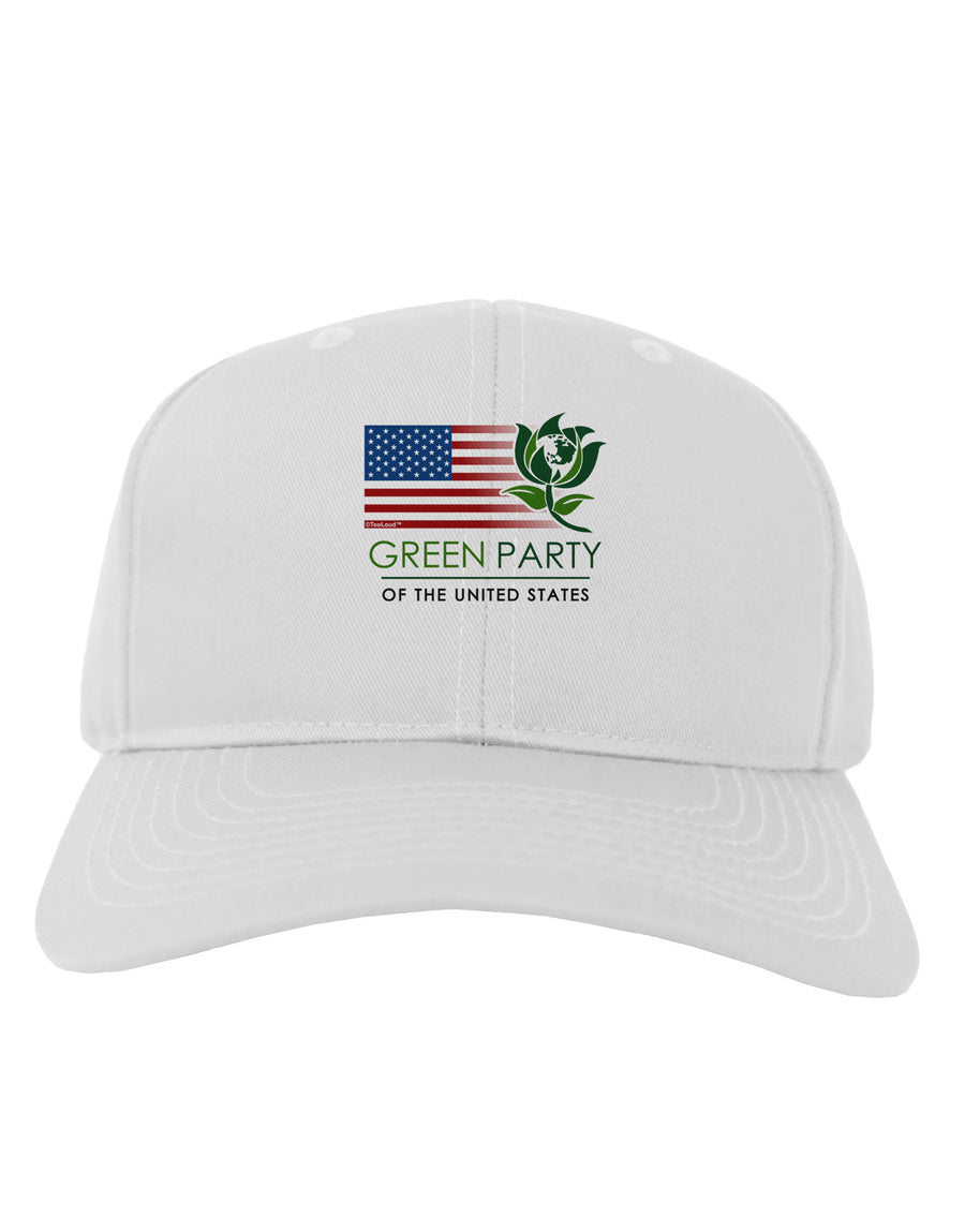 Green Party US Flag Adult Baseball Cap Hat-Baseball Cap-TooLoud-White-One Size-Davson Sales
