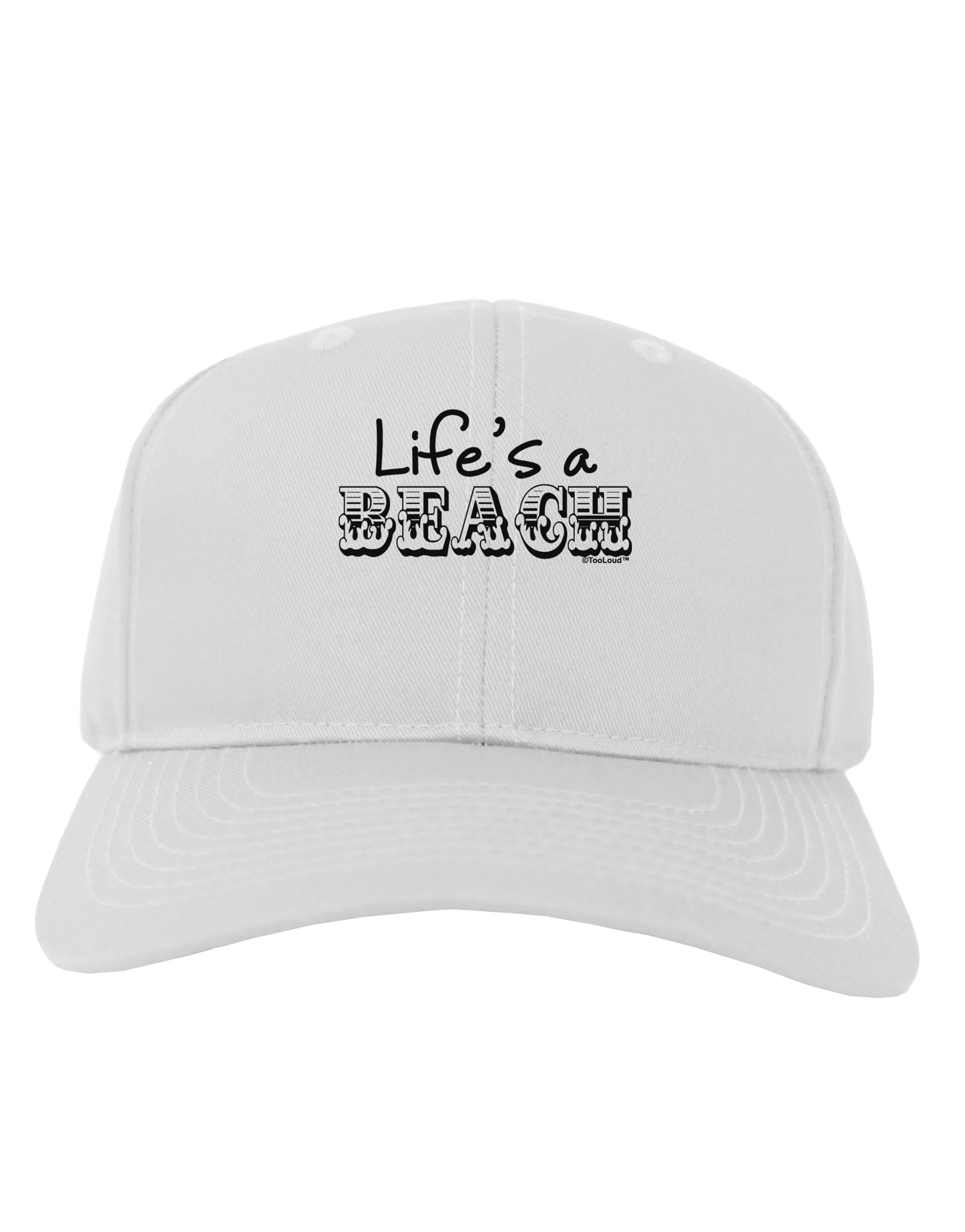 Lifes a Beach Adult Baseball Cap Hat by TooLoud-Baseball Cap-TooLoud-White-One Size-Davson Sales