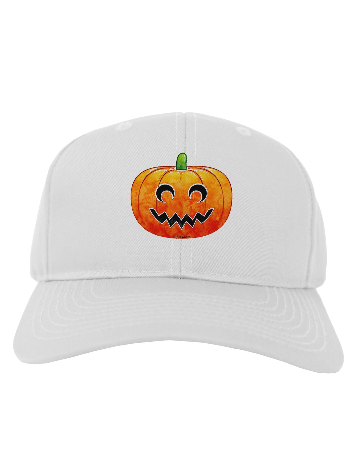 Jack-O-Lantern Watercolor Adult Baseball Cap Hat-Baseball Cap-TooLoud-White-One Size-Davson Sales