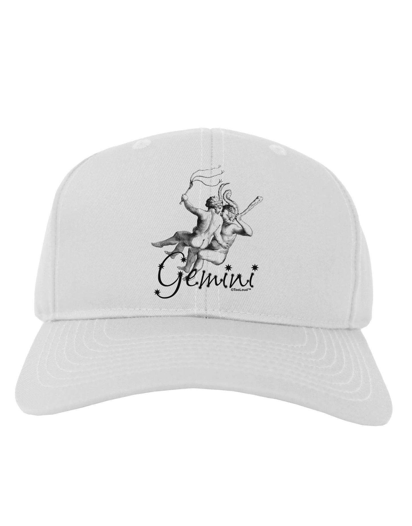 Gemini Illustration Adult Baseball Cap Hat-Baseball Cap-TooLoud-White-One Size-Davson Sales