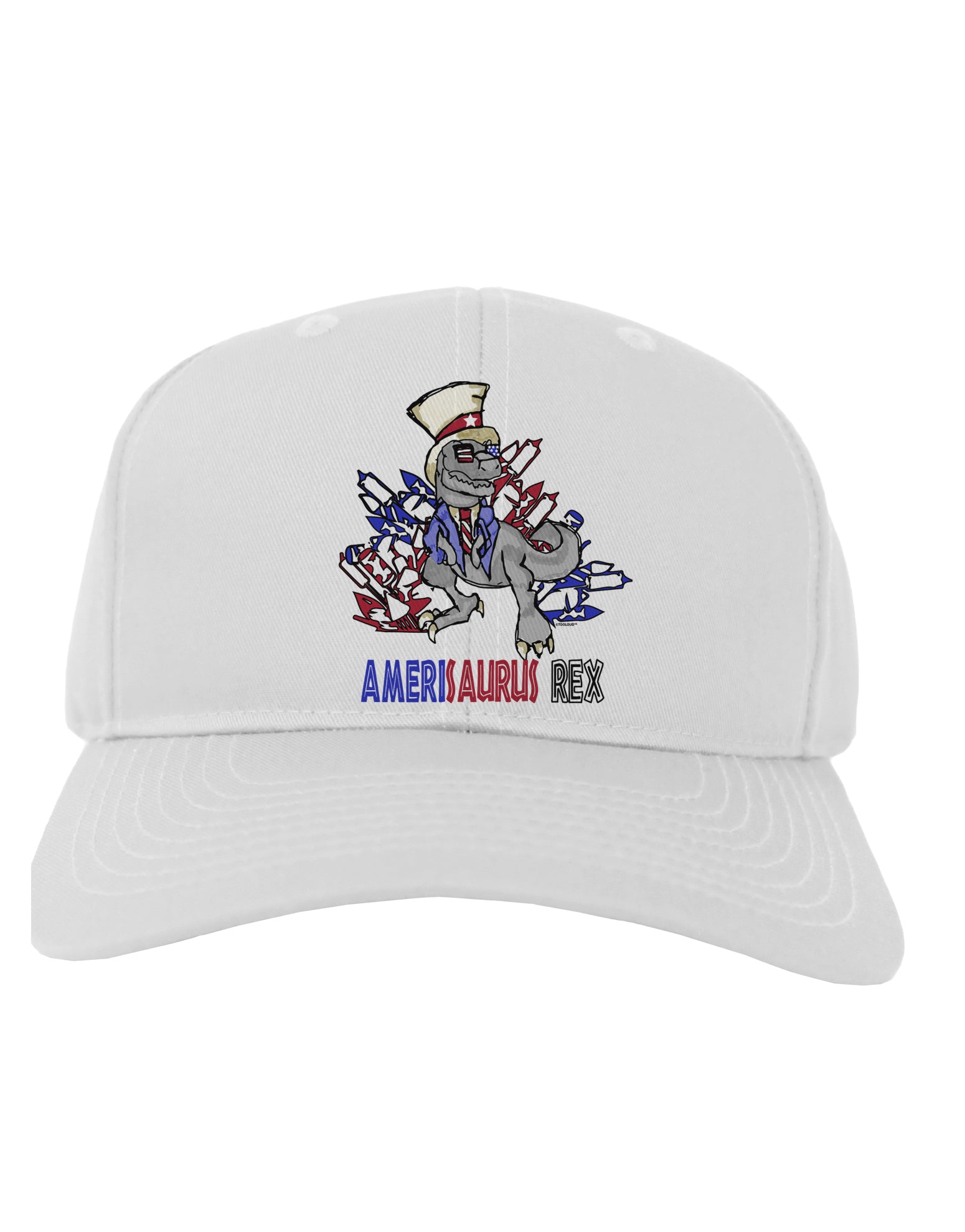 TooLoud AMERISAURUS REX Adult Baseball Cap Hat-Baseball Cap-TooLoud-White-One-Size-Fits-Most-Davson Sales