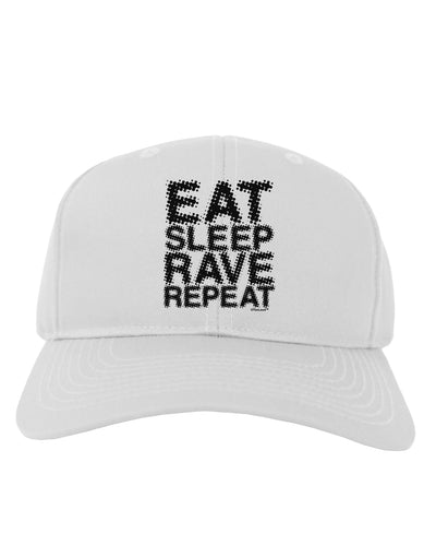 Eat Sleep Rave Repeat Adult Baseball Cap Hat by TooLoud-Baseball Cap-TooLoud-White-One Size-Davson Sales