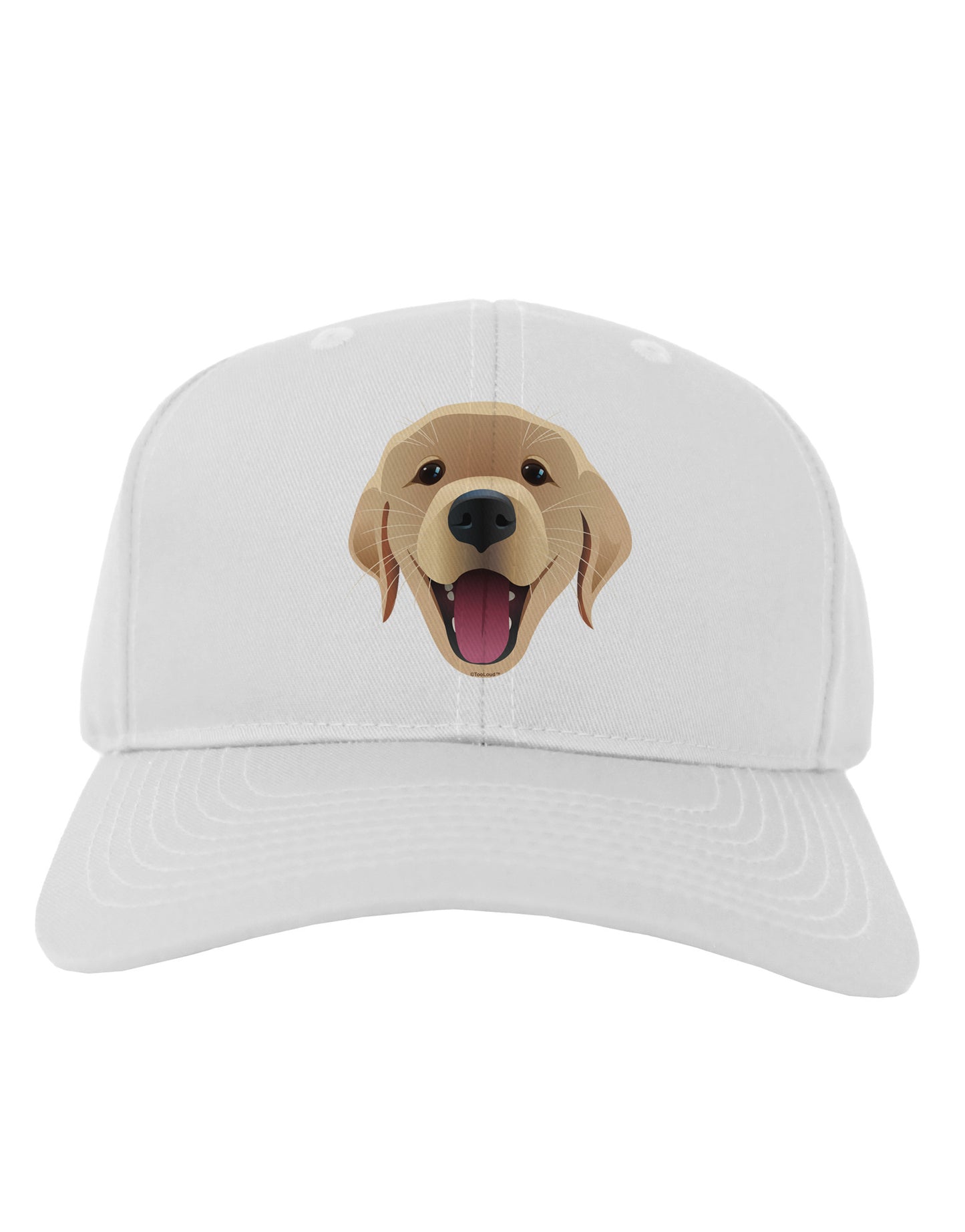 Cute Golden Retriever Puppy Face Adult Baseball Cap Hat-Baseball Cap-TooLoud-White-One Size-Davson Sales