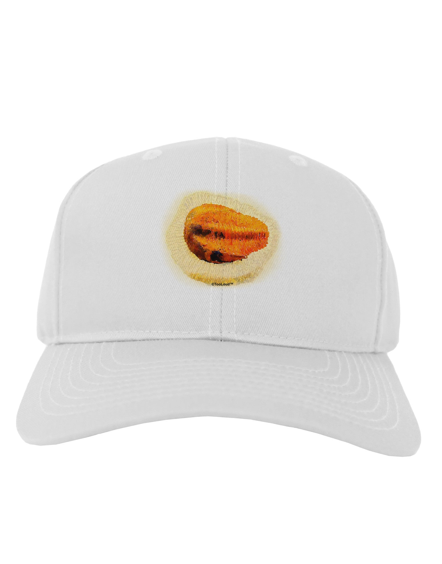 Trilobite Fossil Watercolor Adult Baseball Cap Hat-Baseball Cap-TooLoud-White-One Size-Davson Sales