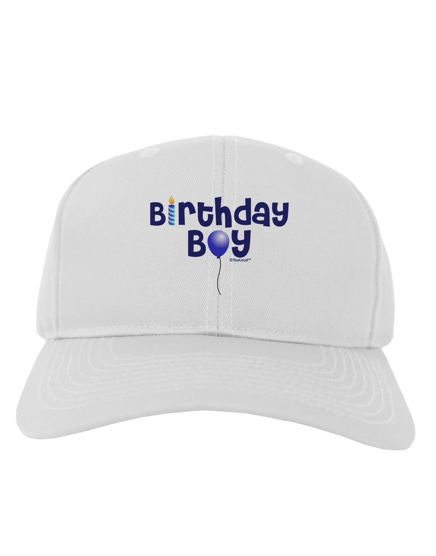 Birthday Boy - Candle and Balloon Adult Baseball Cap Hat by TooLoud-Baseball Cap-TooLoud-White-One Size-Davson Sales