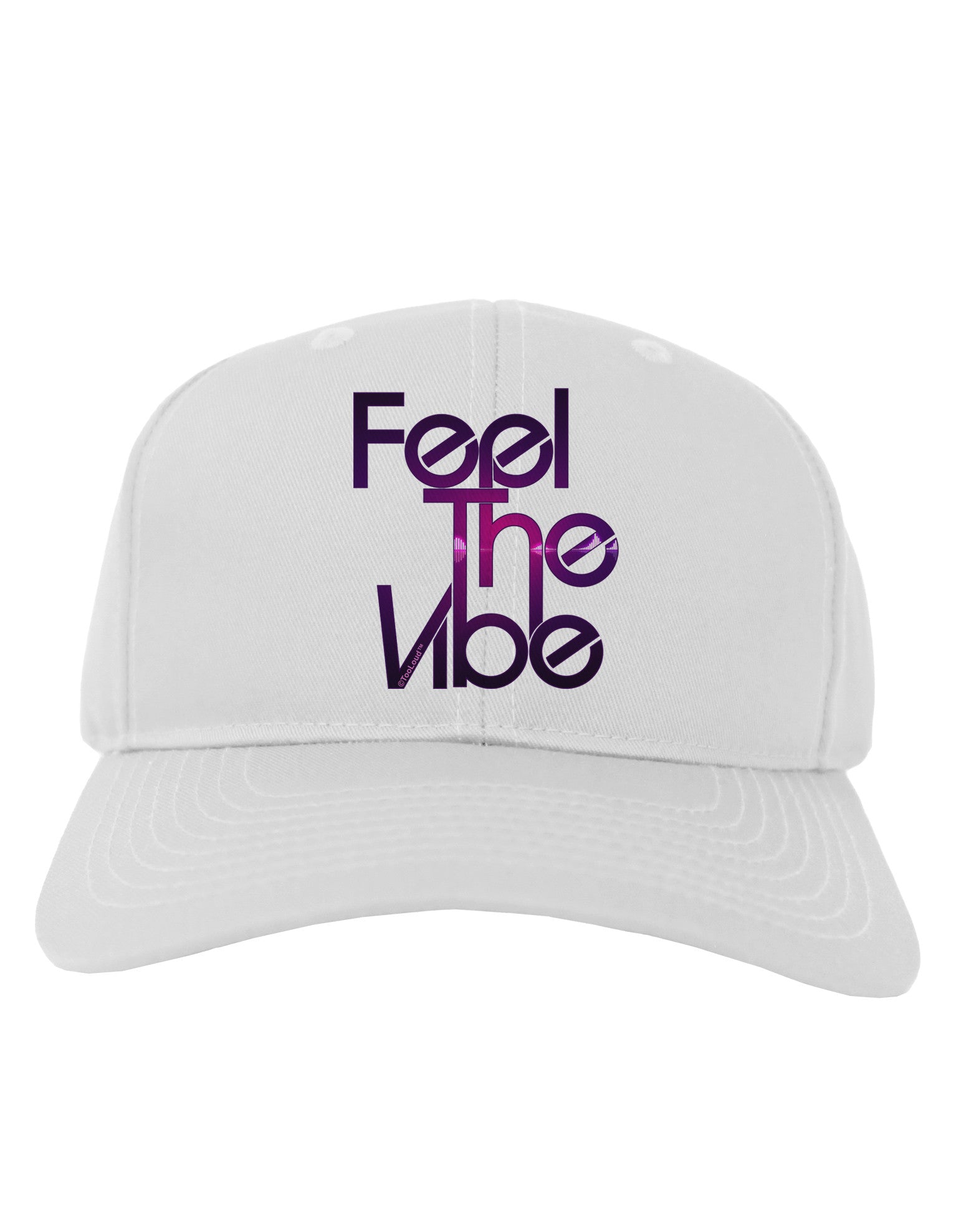 Feel The Vibe Adult Baseball Cap Hat-Baseball Cap-TooLoud-White-One Size-Davson Sales