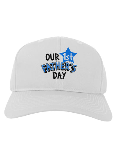 Our 1st Father's Day Adult Baseball Cap Hat-Baseball Cap-TooLoud-White-One Size-Davson Sales