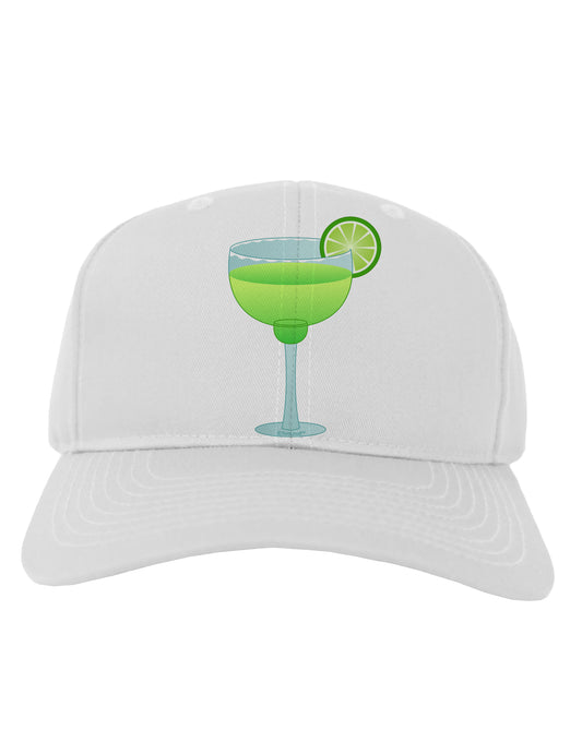 Green Margarita with Lime - Cinco de Mayo Adult Baseball Cap Hat by TooLoud-Baseball Cap-TooLoud-White-One Size-Davson Sales