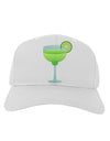 Green Margarita with Lime - Cinco de Mayo Adult Baseball Cap Hat by TooLoud-Baseball Cap-TooLoud-White-One Size-Davson Sales