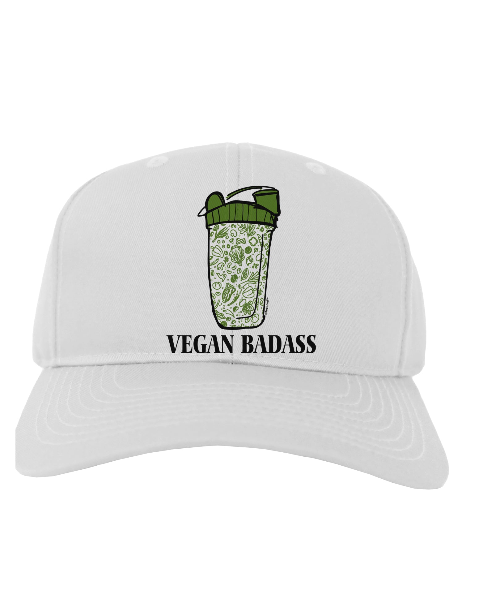 Vegan Badass Blender Bottle Adult Baseball Cap Hat-Baseball Cap-TooLoud-White-One-Size-Fits-Most-Davson Sales