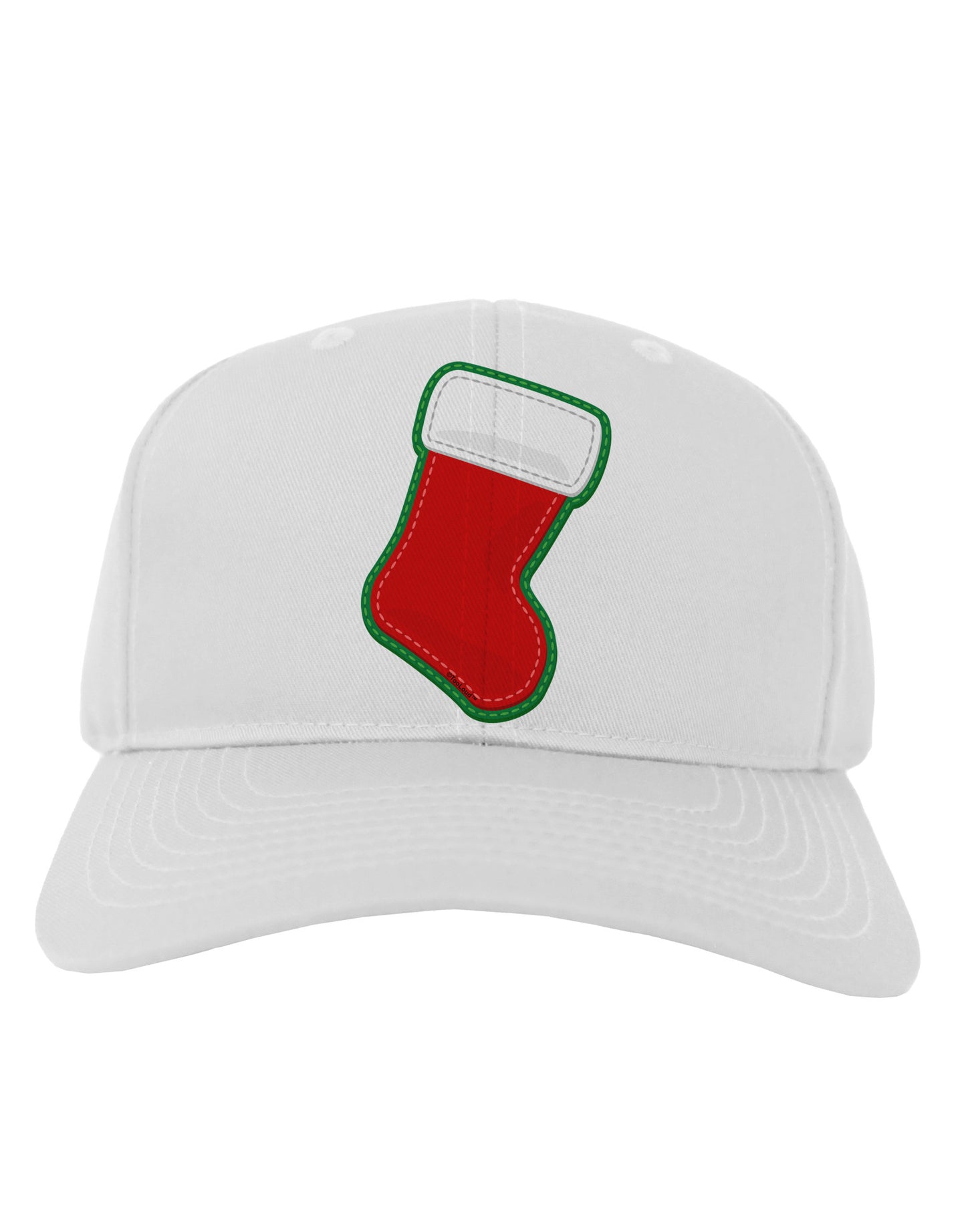 Cute Faux Applique Christmas Stocking Adult Baseball Cap Hat-Baseball Cap-TooLoud-White-One Size-Davson Sales