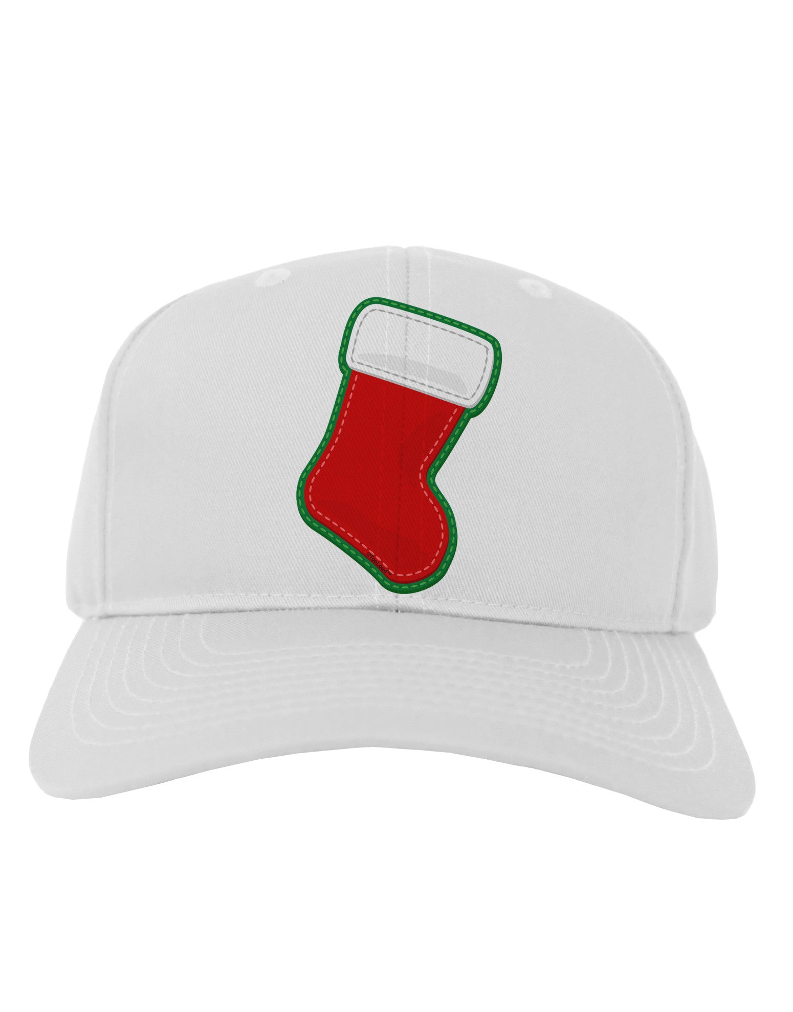 Cute Faux Applique Christmas Stocking Adult Baseball Cap Hat-Baseball Cap-TooLoud-White-One Size-Davson Sales