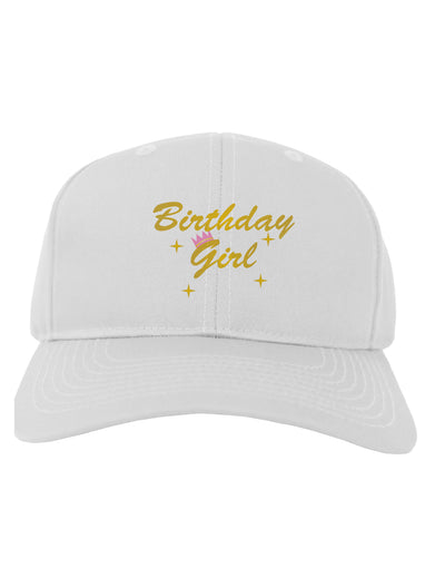 Birthday Girl Text Adult Baseball Cap Hat by TooLoud-Baseball Cap-TooLoud-White-One Size-Davson Sales