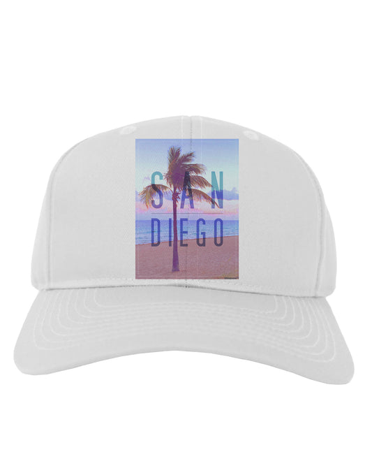 San Diego Beach Filter Adult Baseball Cap Hat-Baseball Cap-TooLoud-White-One Size-Davson Sales