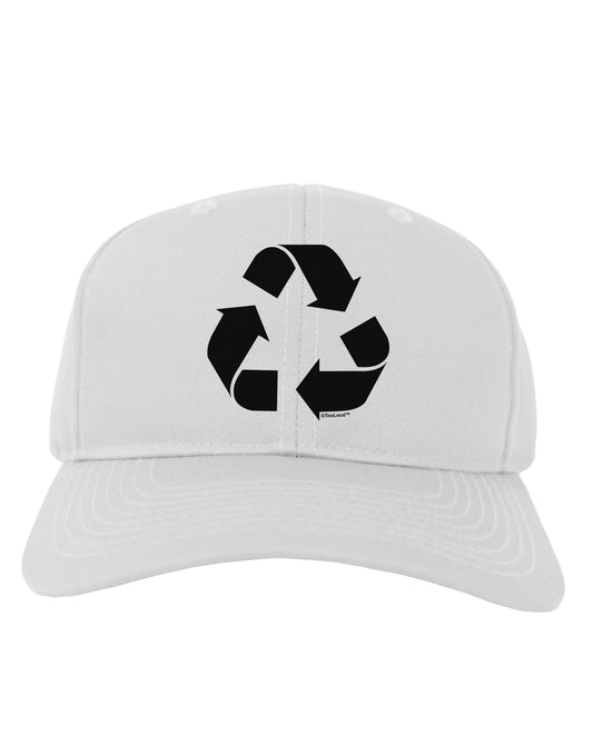 Recycle Black and White Adult Baseball Cap Hat by TooLoud-Baseball Cap-TooLoud-White-One Size-Davson Sales