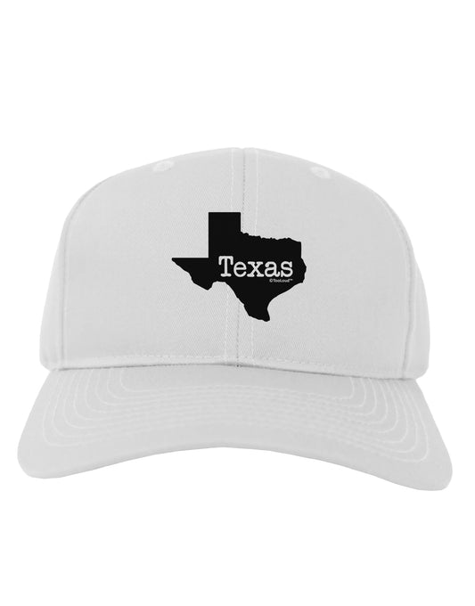 Texas - United States Shape Adult Baseball Cap Hat by TooLoud-Baseball Cap-TooLoud-White-One Size-Davson Sales