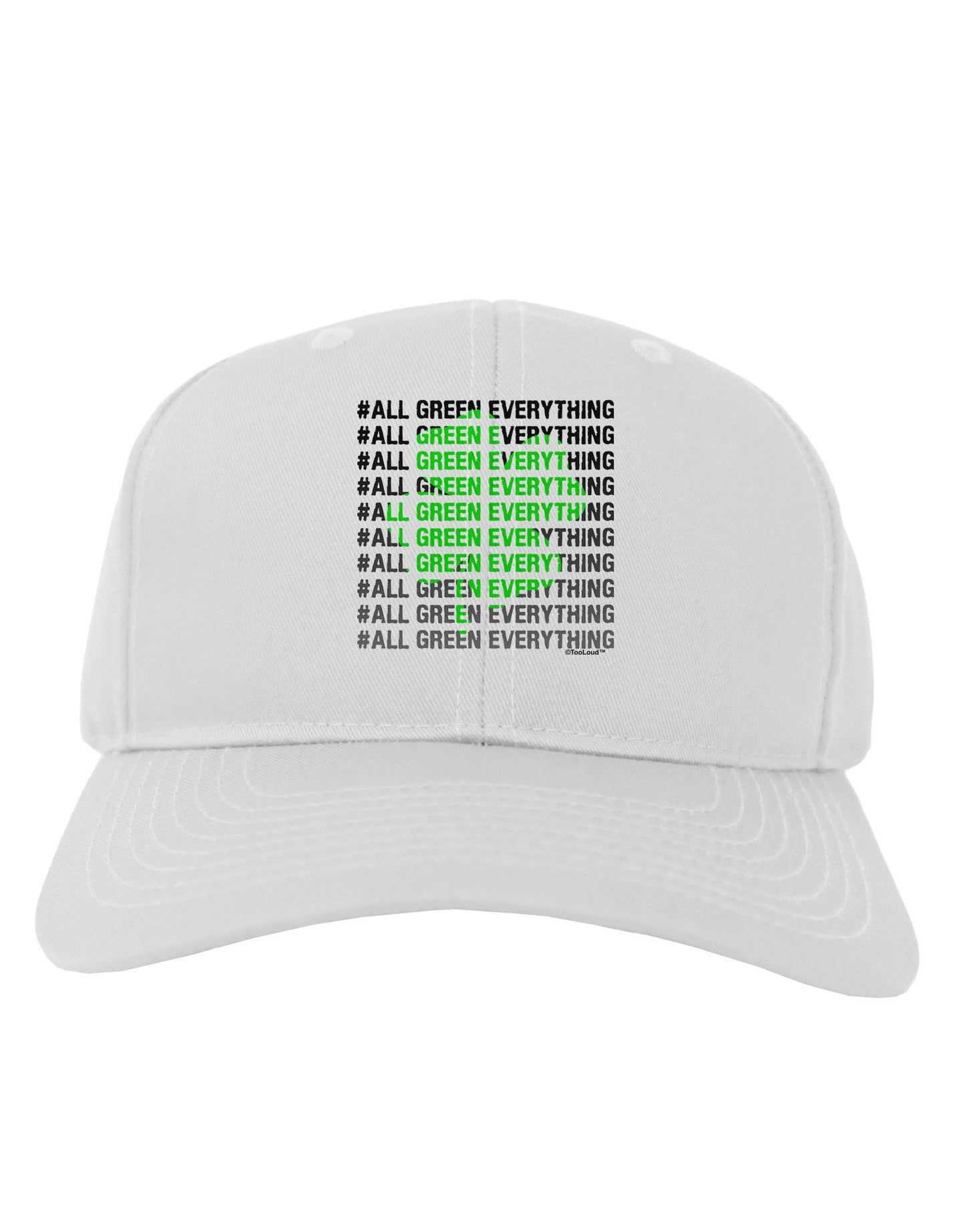 All Green Everything Clover Adult Baseball Cap Hat-Baseball Cap-TooLoud-White-One Size-Davson Sales