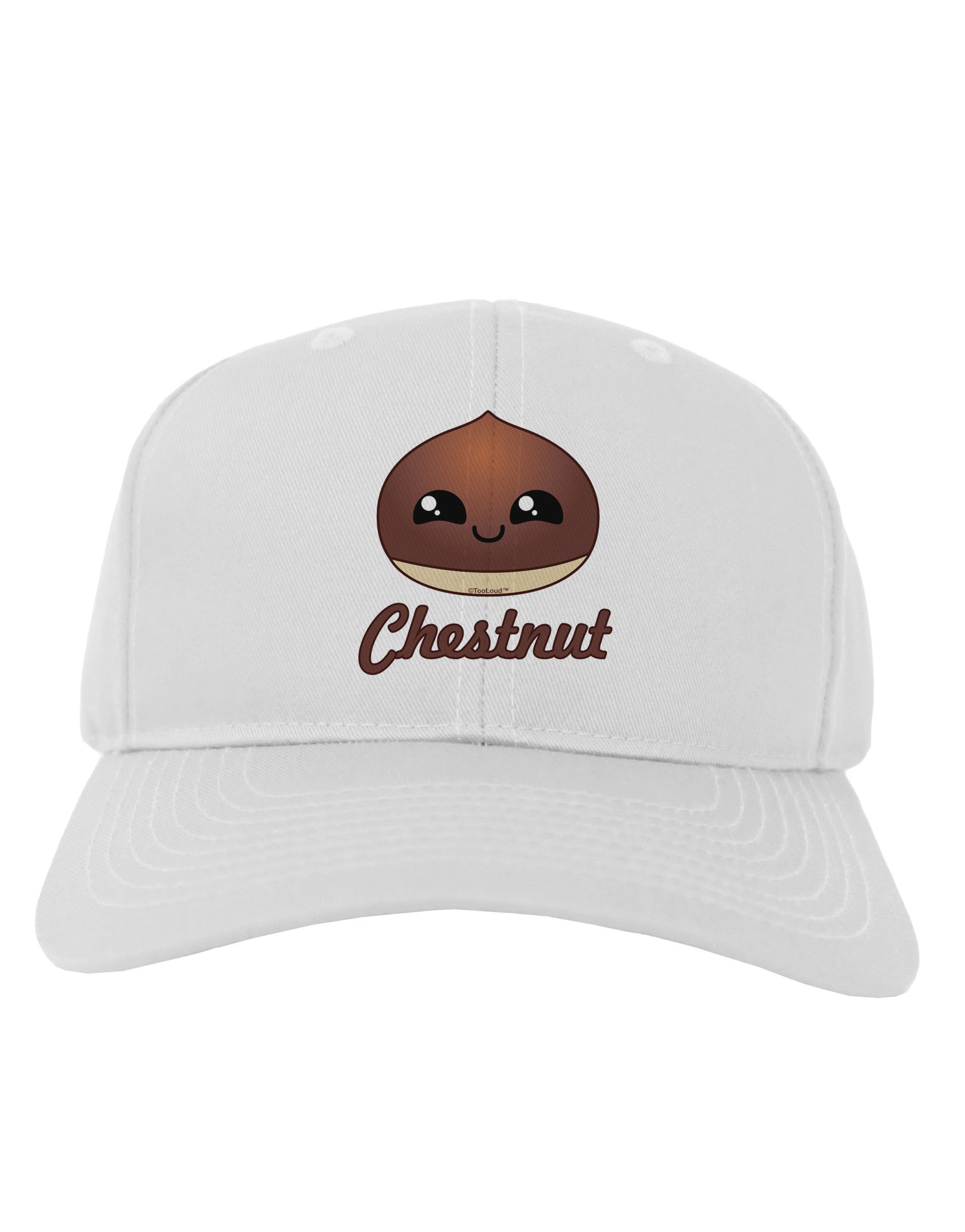 Cute Chestnut Design - Christmas Text Adult Baseball Cap Hat-Baseball Cap-TooLoud-White-One Size-Davson Sales
