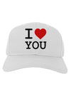 I Heart You Adult Baseball Cap Hat-Baseball Cap-TooLoud-White-One Size-Davson Sales