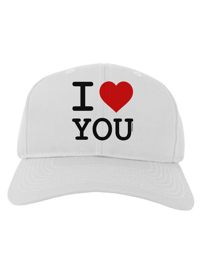 I Heart You Adult Baseball Cap Hat-Baseball Cap-TooLoud-White-One Size-Davson Sales