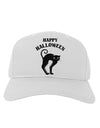 Happy Halloween Cute Black Cat Halloween Adult Baseball Cap Hat-Baseball Cap-TooLoud-White-One Size-Davson Sales