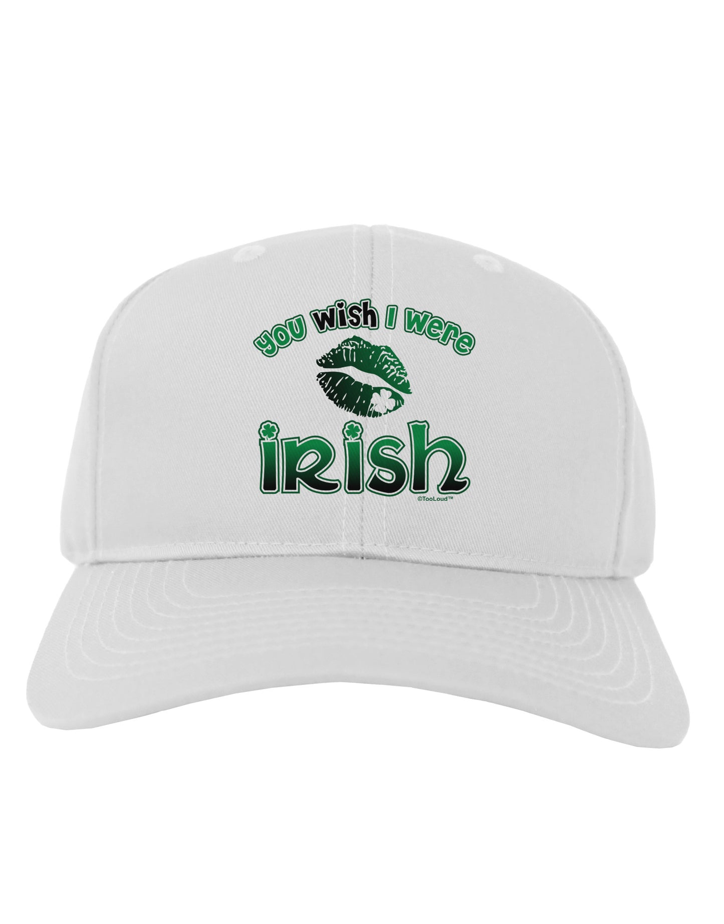 You Wish I Were Irish Adult Baseball Cap Hat-Baseball Cap-TooLoud-White-One Size-Davson Sales