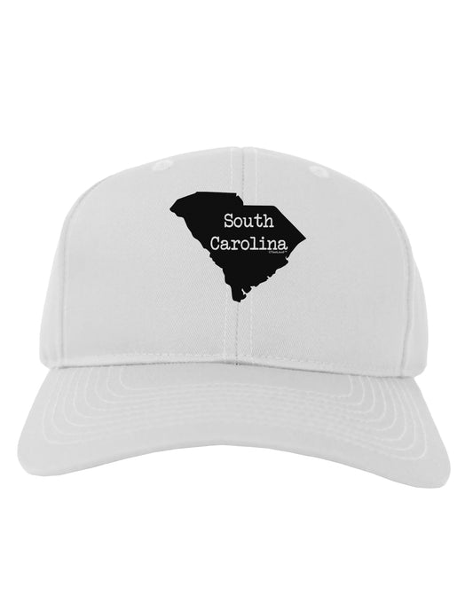 South Carolina - United States Shape Adult Baseball Cap Hat by TooLoud-Baseball Cap-TooLoud-White-One Size-Davson Sales